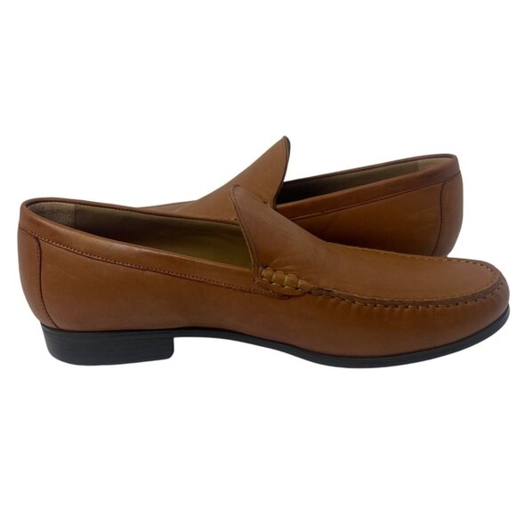 Johnston & Murphy Cresswell Venetian‎ Mens Leather Loafers 10.5M Cognac Slip-On